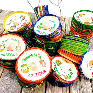 VINTAGE: 30pcs - Arizona Hat Souvenirs - Sombrero - Recuerdos de Arizona - Made in Mexico - Fiesta - Crafts - SKU Tub-398-00034025 