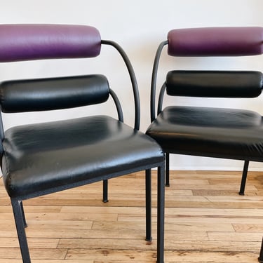 Post Modern Purple & Black Chairs