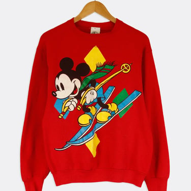 Vintage Disney Mickey Mouse On Skis Sweatshirt
