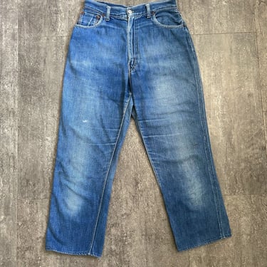 1950s Levi's 701 denim jeans . size medium . 28-29 waist 