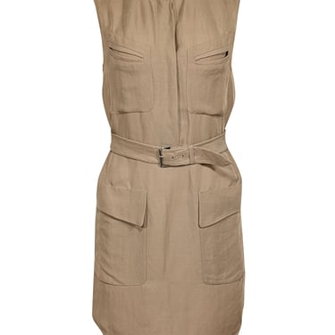 3.1 Phillip Lim - Tan Utility Sleeveless Mini Dress Sz 2