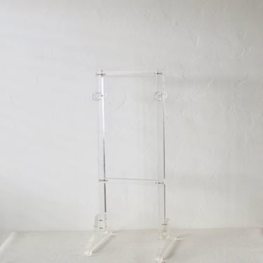 Vintage Mid Century Modern Small Scale Lucite Acrylic Valet Stand 