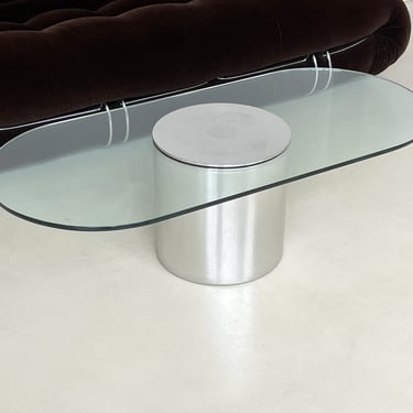 1970s Paul Mayen for Habitat Chrome + Glass Coffee Table