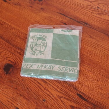 Vintage Rex McKay Service Kitchen Towel NOS Green McKesson Drugstore Pharmacy Give-a-way 