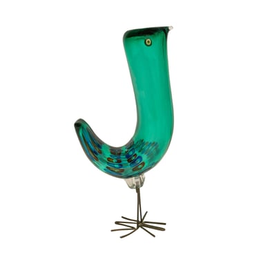 Alessandro Pianon Rare Hand-Blown Glass Bird For Vistosi (Murano) 1963