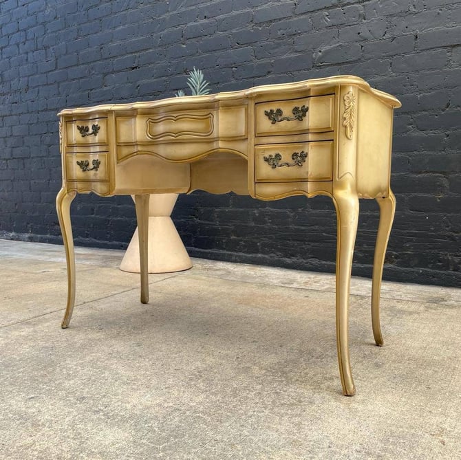 Vintage French Provincial Style Vanity Desk with Mirror, c.1960’s