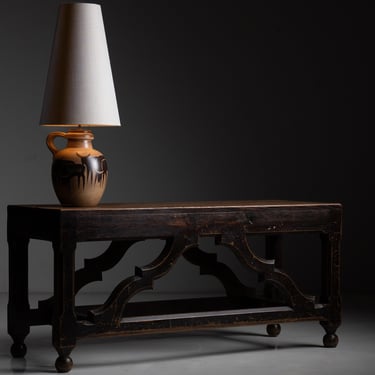 Abstract Ceramic Lamp / Victorian Gothic Table