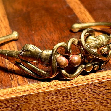 Handmade Mixed Metal Brutalist Bracelet Bronze Copper Modern Modernist Jewelry Gift Art Nouveau 