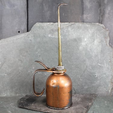 Vintage Thumb Pump Eagle Oil Can | Rustic Workshop | Industrial Decor | Bixley Shop 