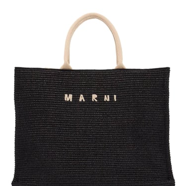 Marni Large Raffia Effect Tote Bag Men