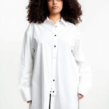 Boxy Oversized Button Down with Contrasting Buttons