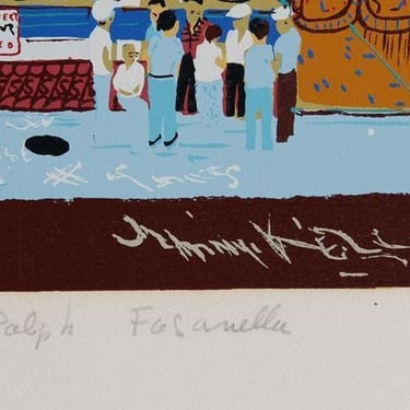 Ralph Fasanella, Family Supper, Screenprint, signed and numbered in pencil 