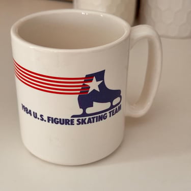 Vintage 1984 US Figure Skating Team Maxwell House Sponsored Commemorative Souvenir Coffee Mug 