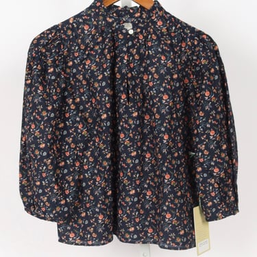 Orly Blouse - Navy Rosette