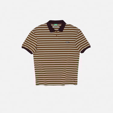 Brown &amp; White Contrast Short Sleeve Polo