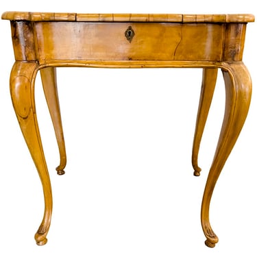 Italian burl wood side table / vanity