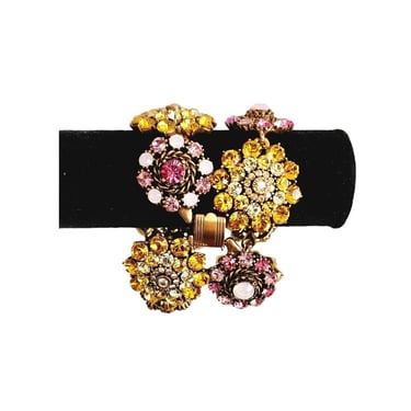 Vintage Oscar de la Renta Bracelet Multicolored Crystal 