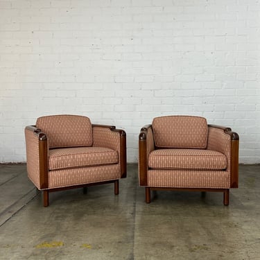 Art deco sculptural lounge chairs- pair 