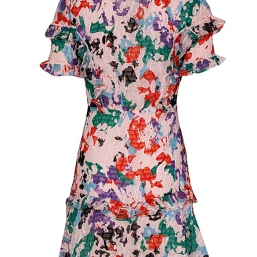 Tanya Taylor - White & Multi Color Print Silk Blend Dress Sz 0