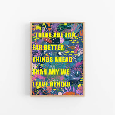 Optimistic Quote Poster, Statement Dorm Art, Cubicle Decor 