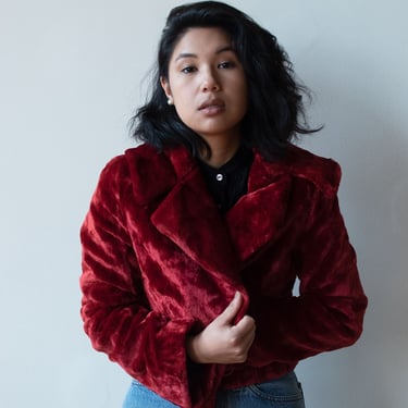 Red Faux Fur Jacket | Gianfranco Ferré 
