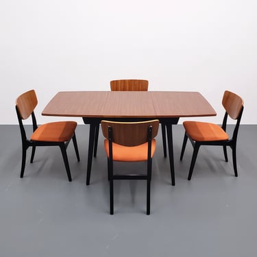 Set of Dining Dining Chairs and Extendable Table by Nathan