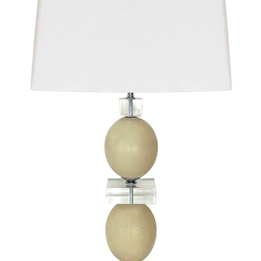 Tall and Striking Ostrich Egg and Lucite Lamp
