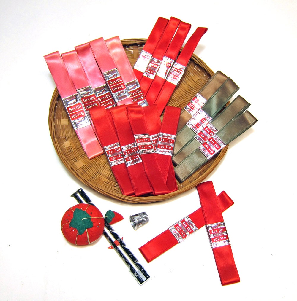 1950s Wrights ribbon lengths with original labels - | NextStage Vintage ...