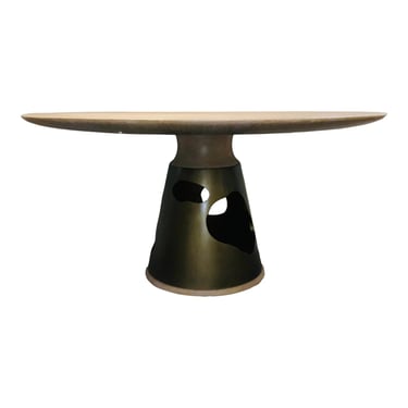Michael Berman for Theodore Alexander Cerused Oak Finished Flint Dining Table