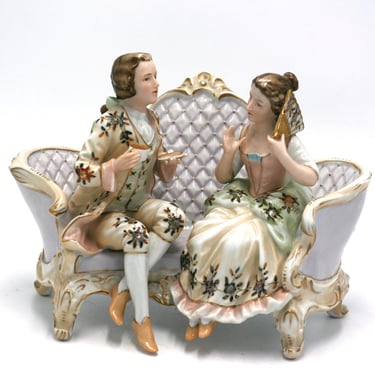 vintage Dresden porcelain Victorian figurine 