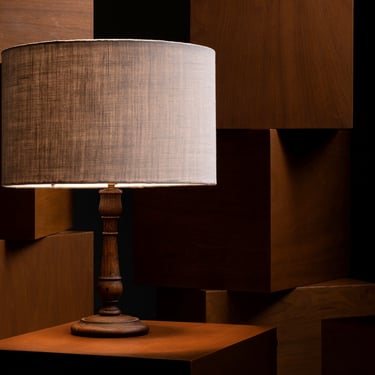 Heals of London Oak Table Lamps