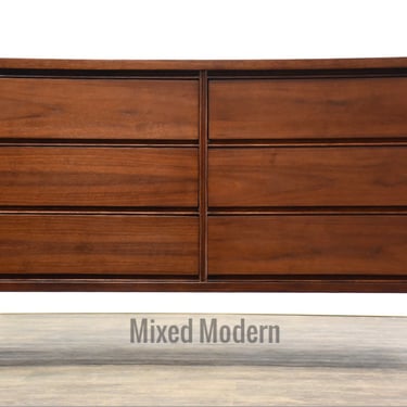 Walnut Mid Century Modern Dresser by Bassett 