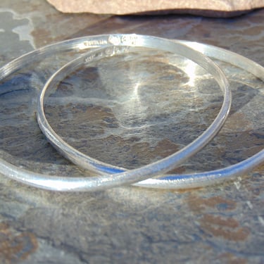 Cony / Victoria - Mexican Sterling Silver Pair of Bangle Bracelets 