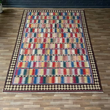 Vintage Hand Made Tribal Turkish Kilim Rug, c.1970’s 