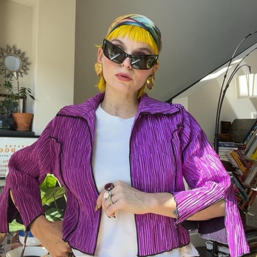 VTG 90s Purple Pleated Jacket 