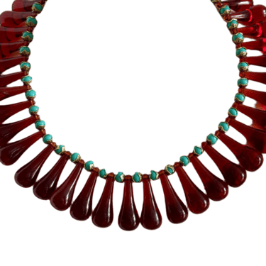 Couture Designer Julie Rubano Egyptian Revival Collar Necklace