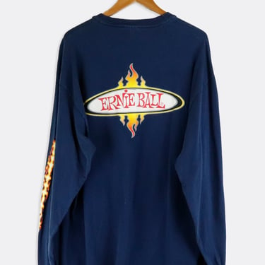 Vintage Ernie Ball Fire Sleeves Graphic T Shirt Sz XL