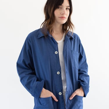 The Toulouse Jacket in Workwear Blue | Vintage Chore Jacket | Unisex French Lightweight Cotton Utility France Workwear | Dye Test |  M | 