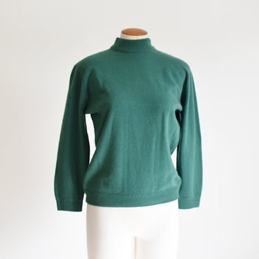 60s Dalton Cashmere Green Sweater - S/M 
