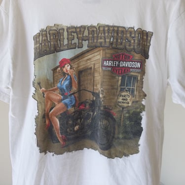 Vintage T-Shirt Harley Davidson Sweetwater National City Coronado California 2000s Medium Distressed Faded Black Worn In 