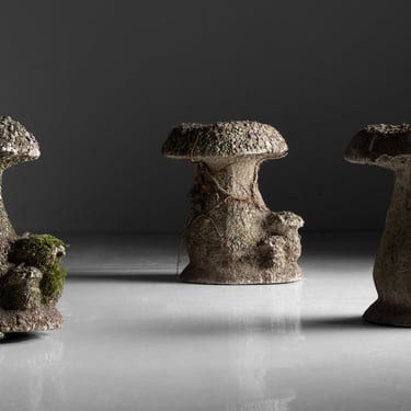 Composite Stone Garden Mushrooms