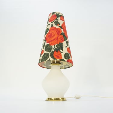 Mid Century Table Lamp / Vintage Glass Lamp / Scandinavian Design / 60s / Space Age / Bedside Lamp / Desk Lamp / Atomic / Mushroom Lamp 