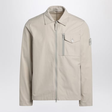 Stone Island Beige Cotton Zipped Jacket Men