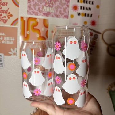 Groovy Ghosties Glass Cup