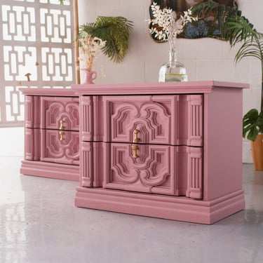 Pair of Pink nightstands