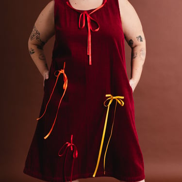 FiOT x BRZ - Red Corduroy Dress
