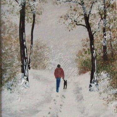 Mini Original Painting, A Winter Morning by Pat Richards 