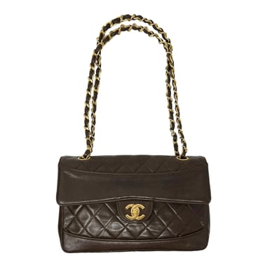 Chanel Brown Lambskin Flap Bag