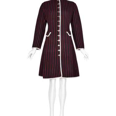 Jean Paul Gaultier Vintage AW 1992 Black Red Striped Knit Coat