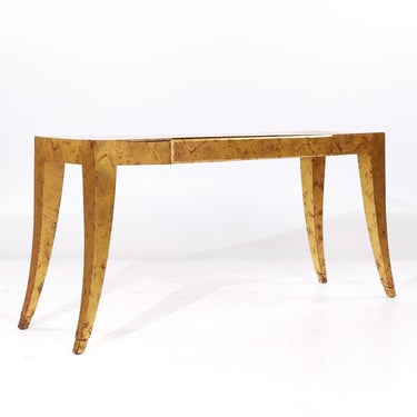 J. Robert Scott Gold Leaf Console Table - mcm 